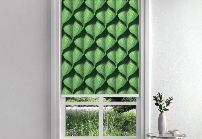 Lush Leaf Mosaic Inside Roller Blind