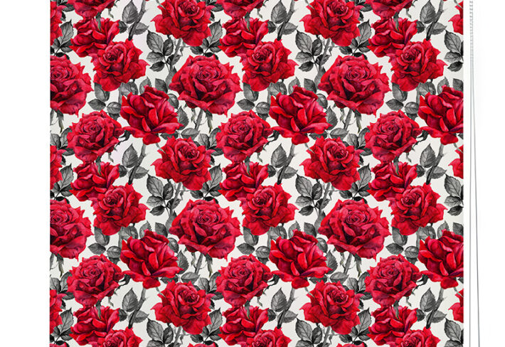 Crimson Rose Elegance Roller Blind