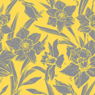 Trendy Yellow Floral Roller Blinds