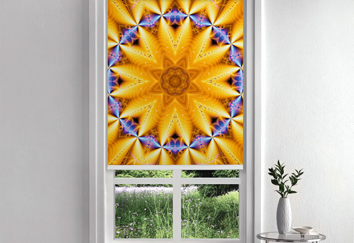 Vanilla Leaf Veil Inside Roller Blind