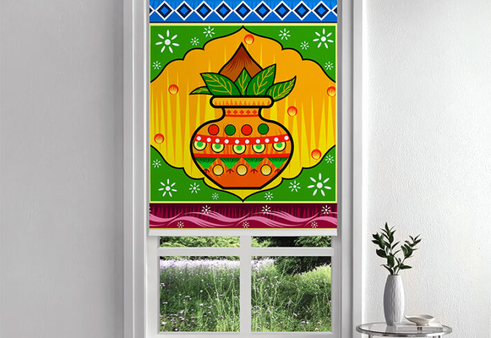 Indian Truck Art Inside Roller Blind