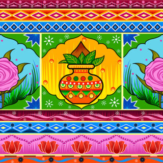 Indian Truck Art Roller Blind