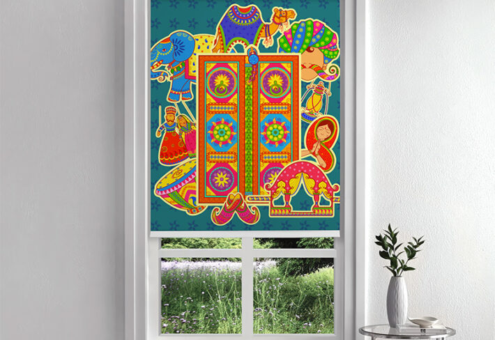 Rajasthan Theme Art Inside Roller Blind