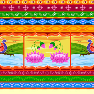 Beautiful Truck Art Style Roller Blind