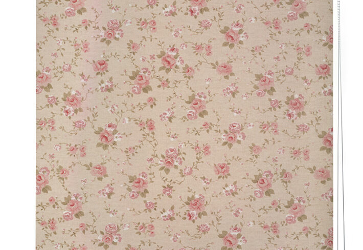 Soft Pink Botanical Floral Roller Blind