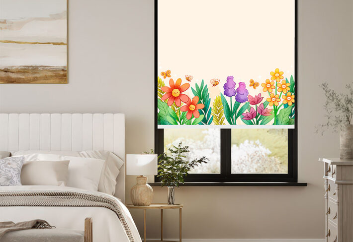 Whimsical Garden Outside Roller Blind