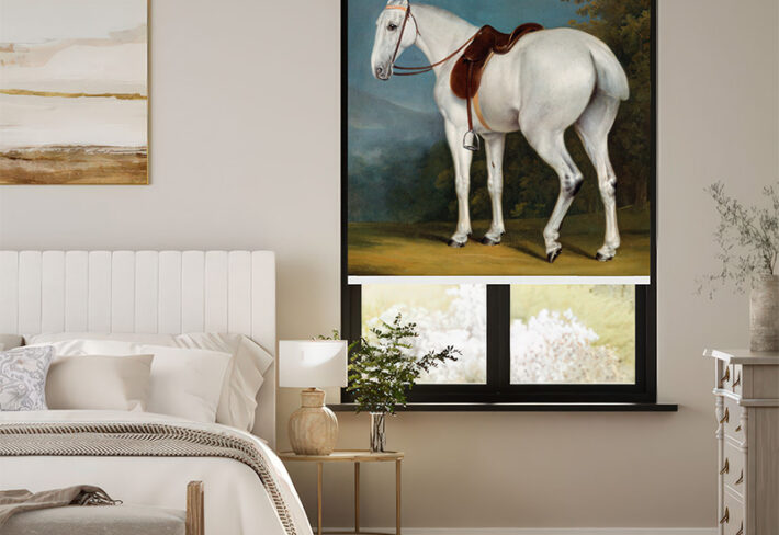 White Horse Majesty Outside Roller Blind
