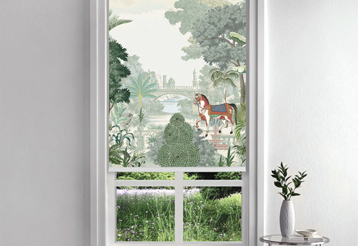 Traditional Garden Charm Outside Roller Blind