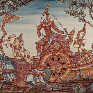 Traditional Asian Art Print Roller Blind