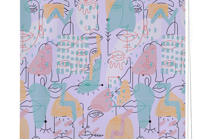 Soft Hues Patterned Roller Blind