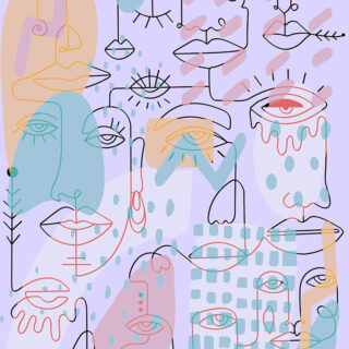 Soft Hues Patterned Roller Blinds