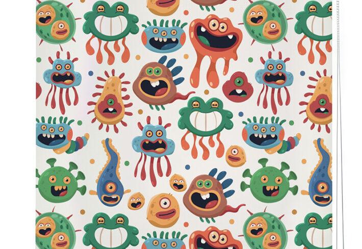 Cute Bacterias Roller Blinds