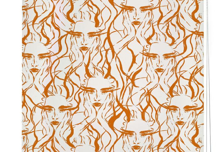 Elegant Face Pattern Roller Blind