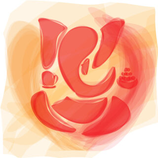 Shri Ganesha Art Pooja Room Roller Blind