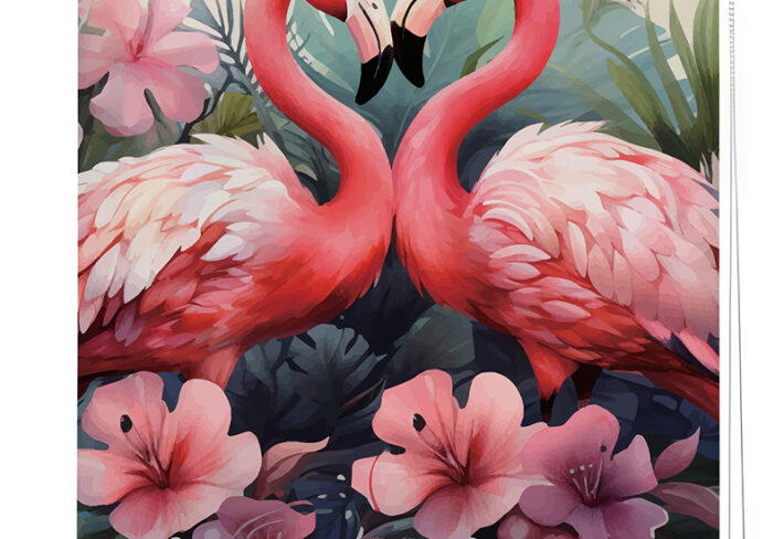 Flamingo Duet Dance Roller Blind