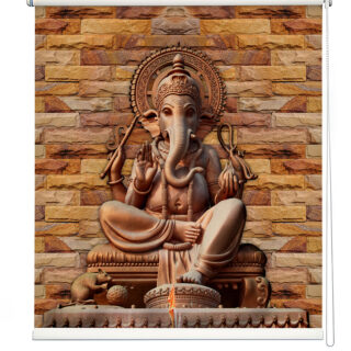 3D Ganesh Idol Puja Room Roller Blind