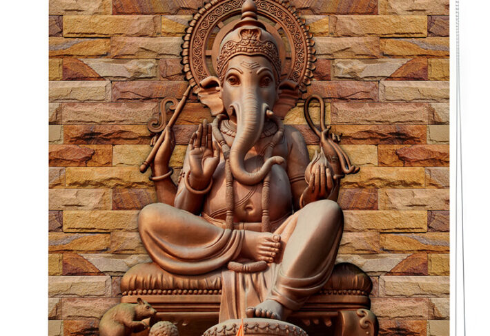 3D Ganesh Idol Puja Room Roller Blind