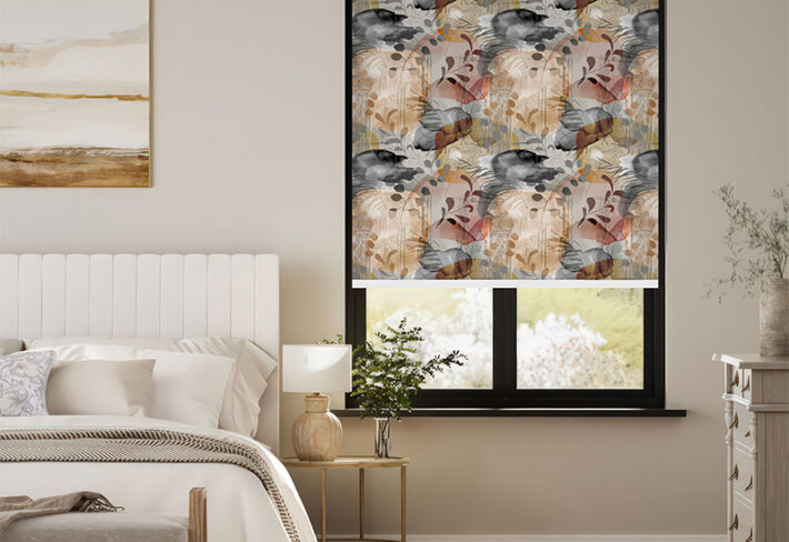 Multi-Tonal Abstract Outside Roller Blind