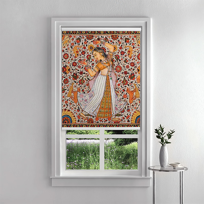 Vibrant Mughal Art Window Inside Roller Blinds