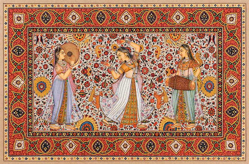 Vibrant Mughal Art Window Roller Blind