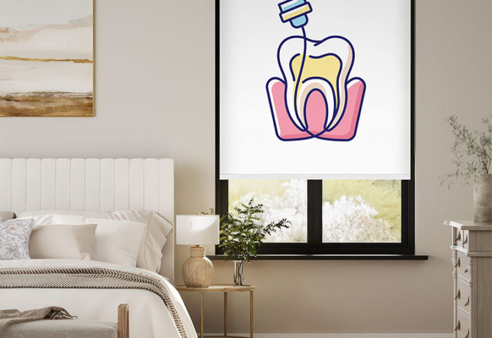 White Dental Clinic Outside Roller Blind