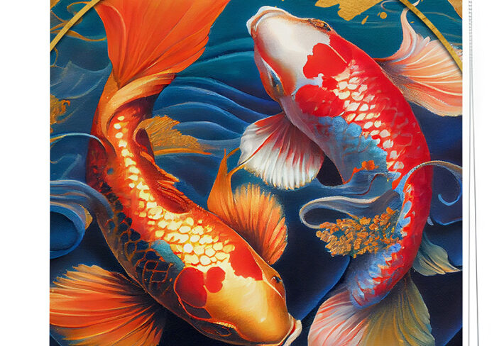 Vibrant Koi Fish Roller Blind