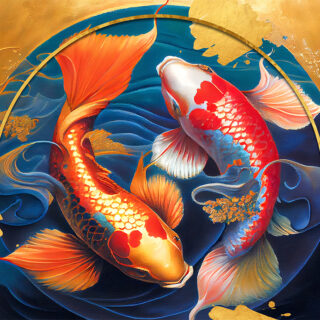 Vibrant Koi Fish Roller Blinds