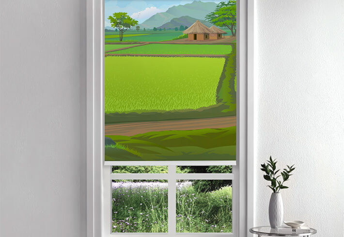 Indian Agriculture Field Inside Roller Blind