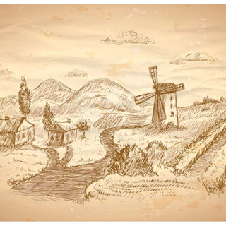 Soothing Countryside Roller Blind