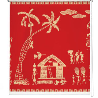 Mesmerizing Warli Art Roller Blind