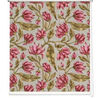 pink lotus bloom roller blind