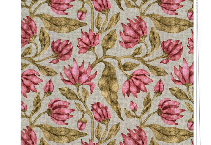 pink lotus bloom roller blind