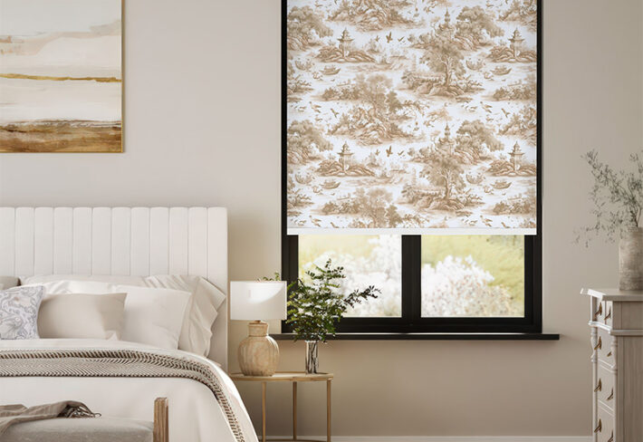 elegant pastoral outside roller blind