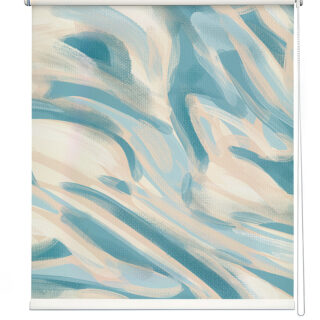 Elegant Abstract Design in Blue & Cream Hues Roller Blind