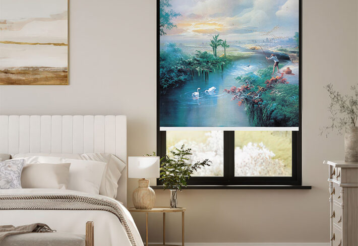 Scenic River Outside Roller Blinds