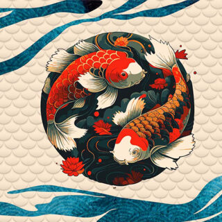 Luck & Beauty Koi Window Roller Blind