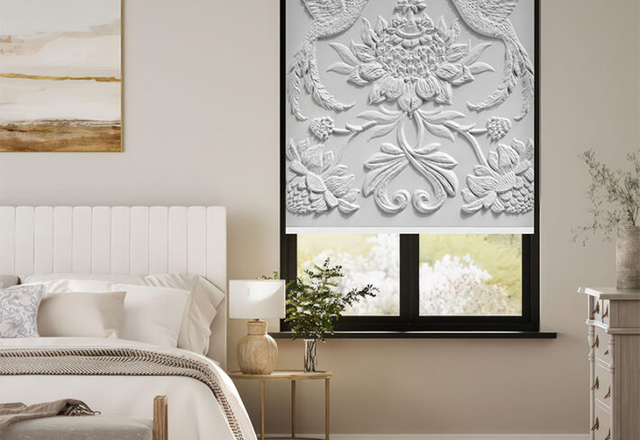 Hummingbird Haven Window Outside Roller Blinds