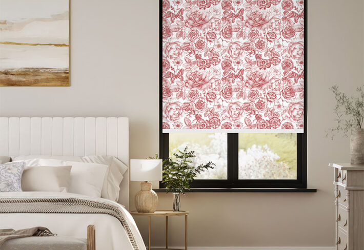 Vintage Floral Charm Outside Roller Blinds