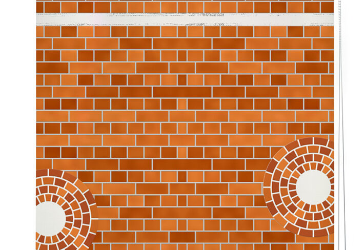 Red Brick Texture Roller Blind