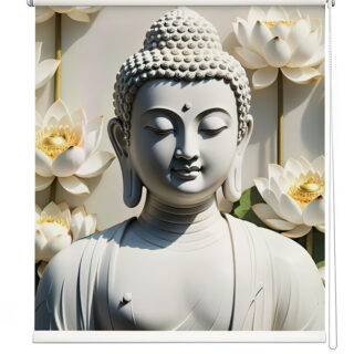 Buddha & Lotus Window Roller Blind