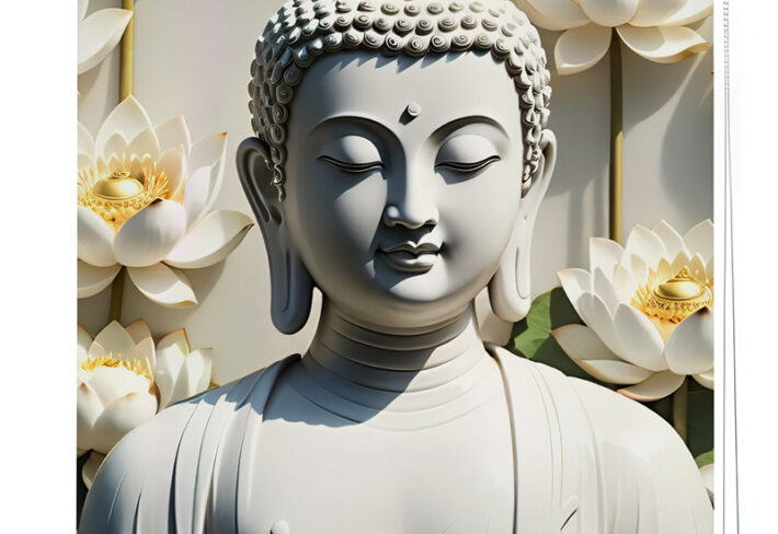 Buddha & Lotus Window Roller Blind