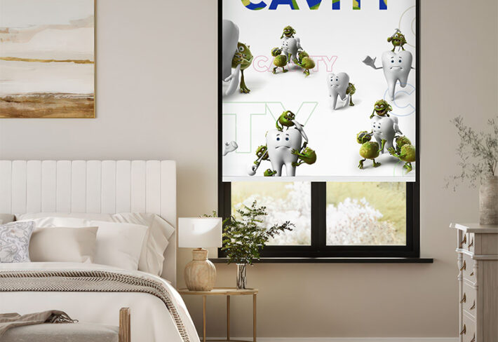 Cavity Print Window Outside Roller Blind