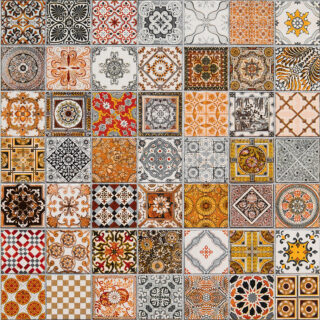 Mosaic Pattern Window Roller Blinds