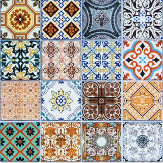 Geometric Tile Design Roller Blinds