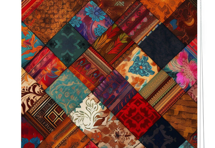Multi-Color Patchwork Roller Blind