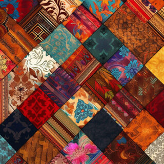 Multi-Color Patchwork Roller Blinds