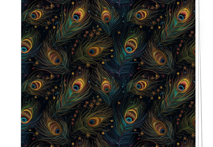 Mystical Peacock Feather Roller Blind