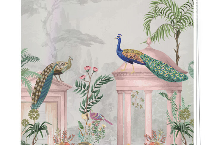 Whimsical Peacock Roller Blind