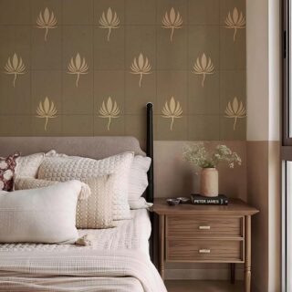 Padmora, Minimalist Lotus Aura Wallpaper Mural