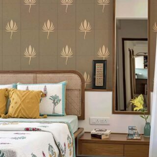 Padmora, Minimalist Lotus Aura Wallpaper Mural